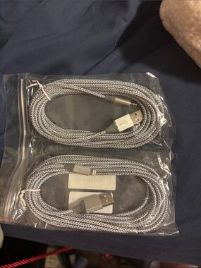 Target Silver Braided USB to Lightning Cable Duo